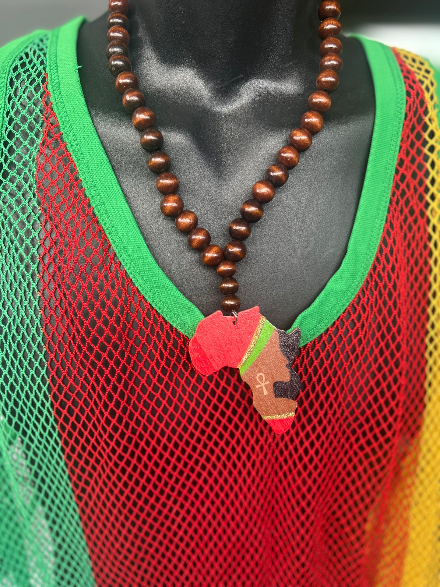 Africa Natural Wood Necklace