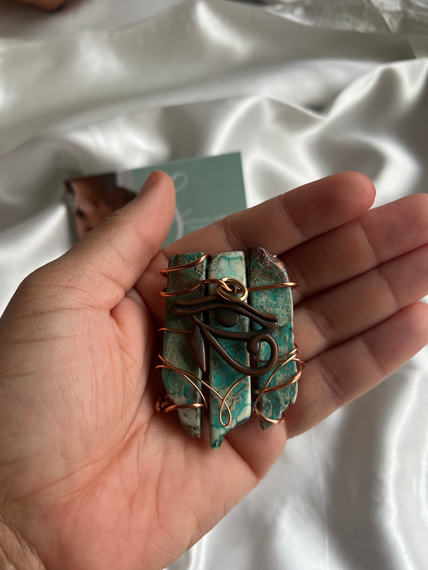 Eye of Horus Impression Jasper Pendant