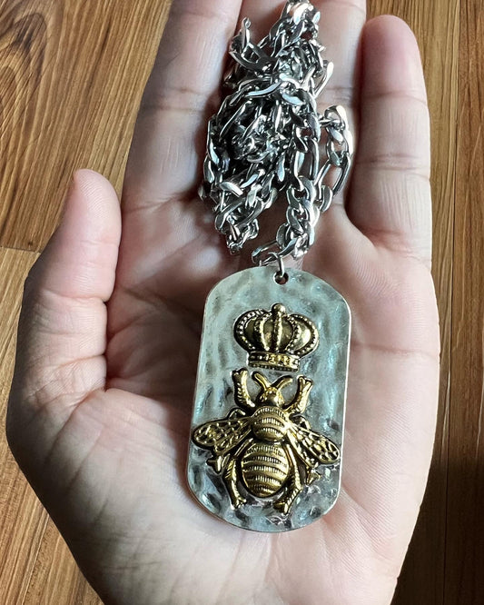 Queen Bee Metal Necklace